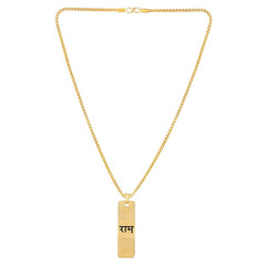 Golden Ram Locket with Chain