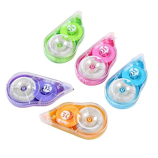 Correction Tape, Cream Color Inner Core, Instant Corrections, Easy to Use, 100 Feet Long, 0.2