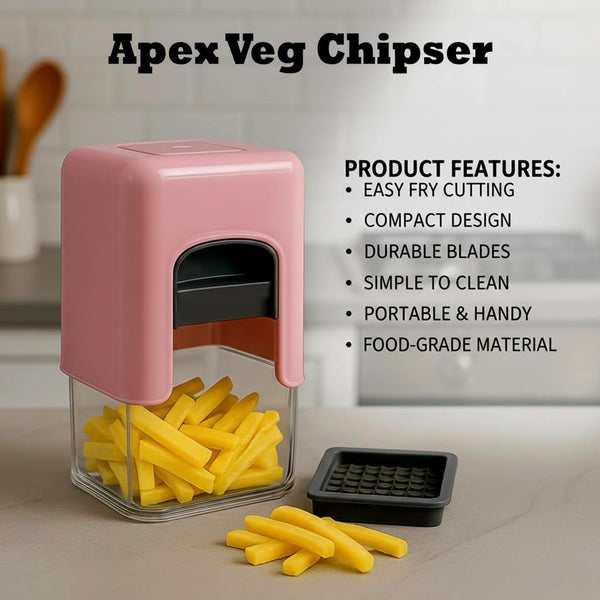 Apex Heavy Duty Potato Chipser & Vegetable Chopper with Dual Blade Set