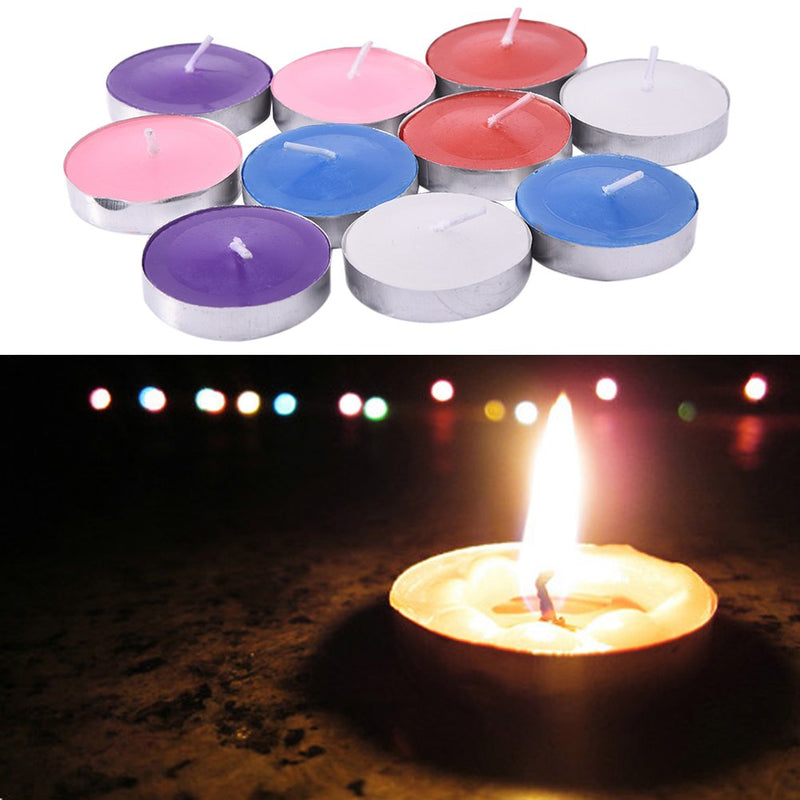 Candle Set 10Pcs smokeless Tea Lights for Home, Party, Wedding, Decoration