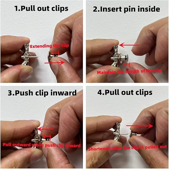 Jeans Adjustable Button pins Waist Buckle for Loose Jeans Pants,Pearl Detachable Instant Jeans Button Pins Waist Tightener Set (2 pcs, Silver Rabbit) (Brown Teddy Bear)