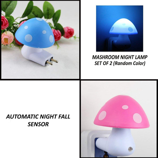 Plastic Mushroom Shaped Energy Saving LED Night Lamp with Automatic Sensor