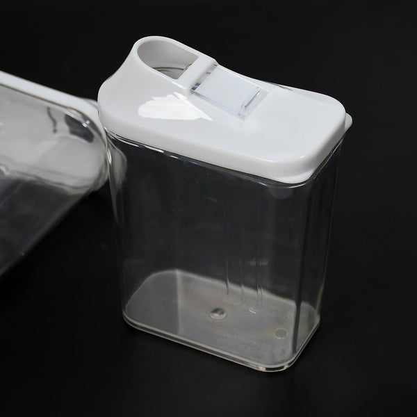 Kitchen Storage Jars & Container Set – 3-Piece Transparent Plastic Jars for Home and Kitchen