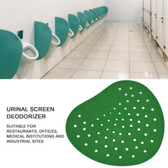 Anti Splash Urinal Screen Deodorizer, Anti Splash and Anti Clogging Urinal Mats Easy to Use for Bathrooms for Restaurants for Restrooms(Big Hole Green)