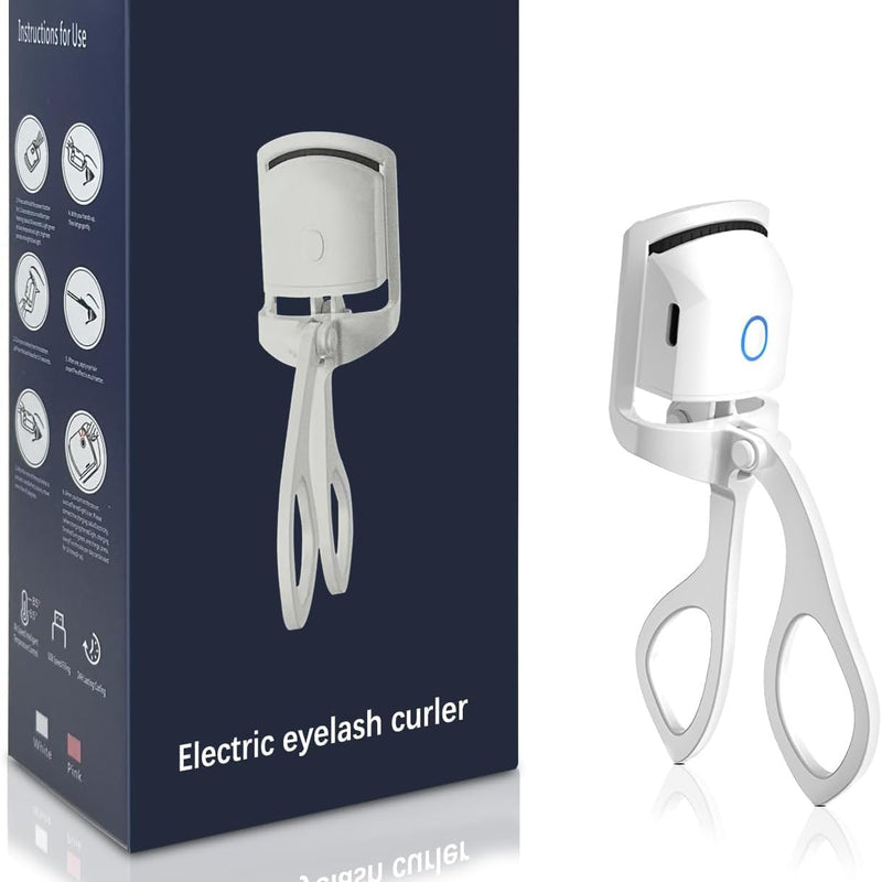 Electric Heated Eyelash CurlersHeated Eyelash Curler, Electric Heated Lash Curler Rechargeable, 2 Heating Modes with Sensing Heating Silicone Pad, Portable Handheld Makeup Tools for Women