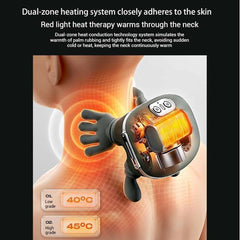 Neck Massager with Hands - Bionic Heated Deep Tissue Kneading Massager for Neck, Shoulder & Leg, 3-Speed Adjustment, USB-C Rechargeable,Best Gift for Lovers, Friends and Family