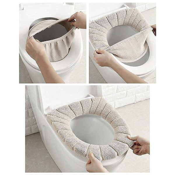 Toilet Seat Cover Pads Washable Toilet Seat Cushion Mat Toilet Seat Lid Cover Pads Cleaning Comfortable Toilet Pad