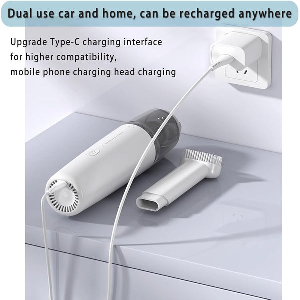 Portable and Light Hand Vaccum Cleaner For Sofa,Car,Shelf,home,offices and Laptop Dual Purpose High Capacity Suction Power 8000pa