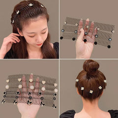 Hair Clips, 1 Pcs Stretchable Invisible Hair Pins Hair Finishing Fixer Comb Holder Stretchable Hair Pin, Invisible Hair Holder Hair Styling Tools Hair Accessories For Women & Girls