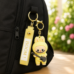 Labubu Guitar Silicone Keychain