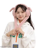 Winter Ear Muffs with Moving Jumping Rabbit Ears