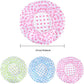 12pc Shower Cap for Women, Reusable Waterproof Elastic Eva Free-Size Bathroom Shower Caps - For Homes, Spas, Salons, Hair Treatment, Beauty Parlors (Multi-design & Multicolored &)