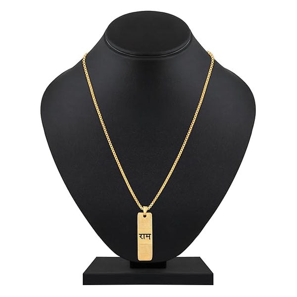 Golden Ram Locket with Chain