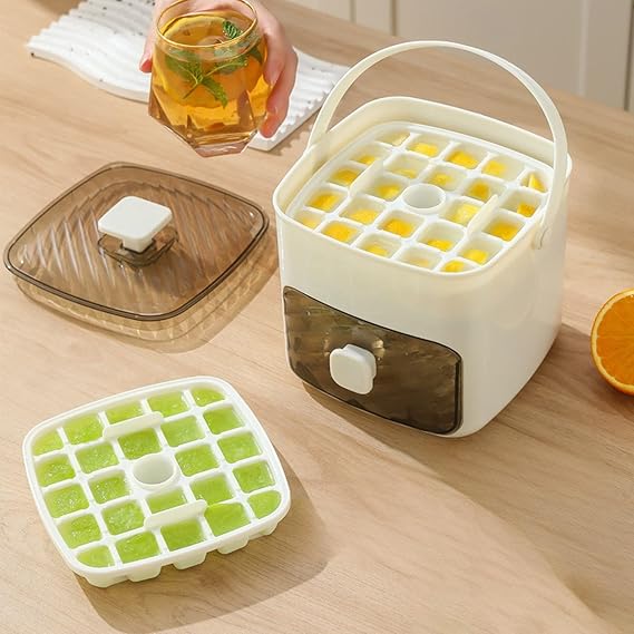 Portable Ice Maker for Freezer with Ice Bin Fast, Compact Countertop Design & Storage Drawer | One-Touch Operation for Home, Office,Household & Outdoor Use (Green)