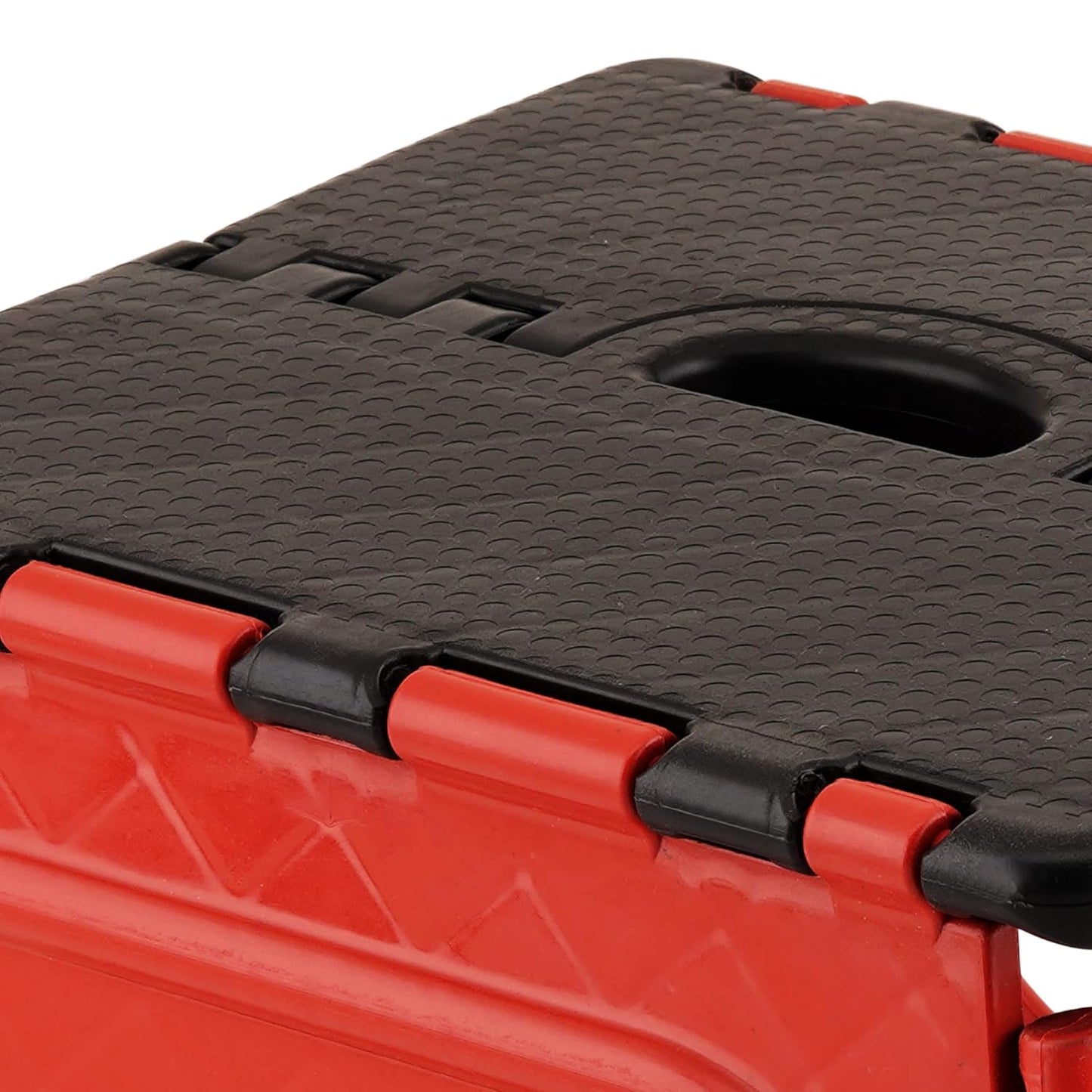 12 Inch Plastic Folding Stool, Non-Slip Stepping Stool, Lightweight Portable Footstool, Folding Stool with Carrying Handle for Kitchen, Bathroom, Garden & Outdoor