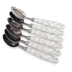 Stainless Steel Design ceramic Spoon 6 pc set