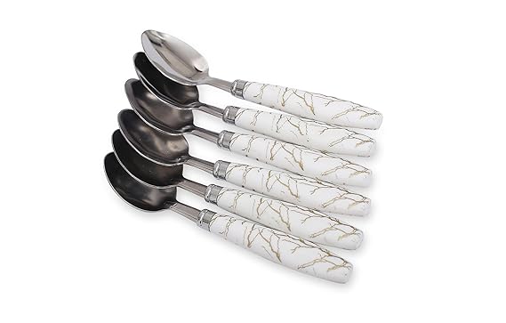Stainless Steel Design ceramic Spoon 6 pc set