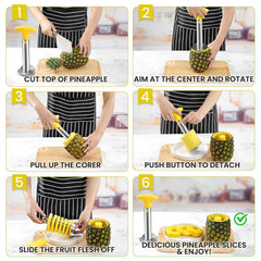 Pineapple Cutter, Peeler Slicer, Cutter Machine, Pineapple Peeler Pineapple Chopper  (1 PINE APPLE CUTTER)