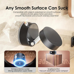 360 Vacuum Magnetic Phone Holder Hands Free, Foldable Suction Mount, Strong Grip for Mirror, Shower, Gym, Car, Kitchen and Universal Magnetic Phone Stand