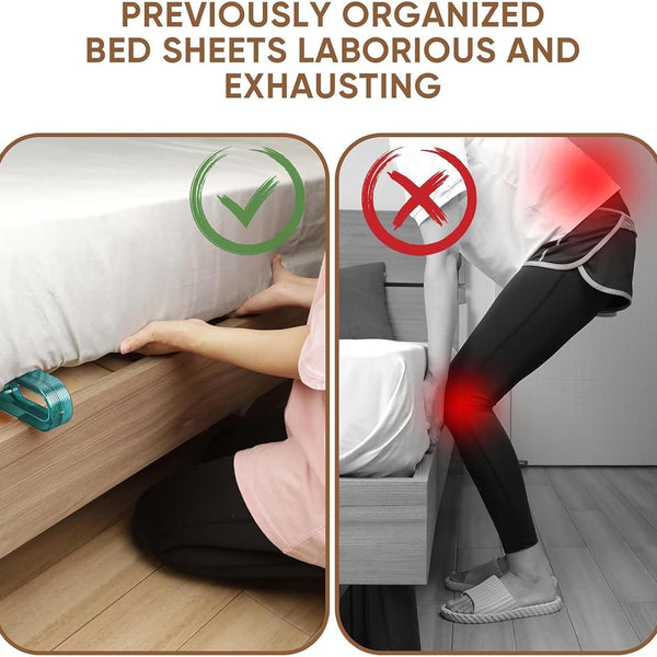 Mattress Lifter Tool Lifter Stand & New Bed Sheet Tucker Tool Durable and Efficient/Ergonomic Handle/Relieves Back Pain/Easy Bed Making Tool Can Tuck Sheets/Holds Mattress Wedge Elevator