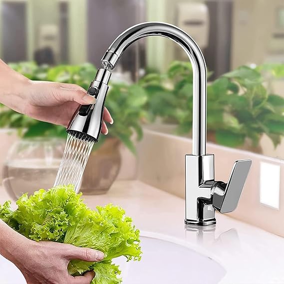Tap Extender for Kitchen Sink – 360° Rotating Faucet Attachment, Splash-Proof, Water-Saving, Easy Installation, Universal Fit Nozzle for Washings (360° Rotating Faucet)