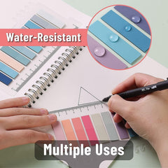 Sticky Tabs Morandi Color Sticky Index Tabs Sticky Notes with Ruler Color Tabs for Notebook, Books, PET Material Page Sticky Flags Index Tabs Office Stationery