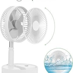 Rechargeable Fan For Home Portable Travel Mini Desk and table Air Circulator Fans with Adjustable Height from 14.2 inch to 3.3ft as Pedestal stand floor Fan, 3 Speed Settings