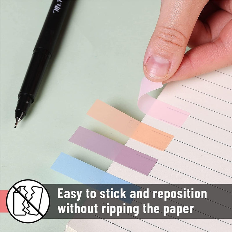 Sticky Tabs Morandi Color Sticky Index Tabs Sticky Notes with Ruler Color Tabs for Notebook, Books, PET Material Page Sticky Flags Index Tabs Office Stationery