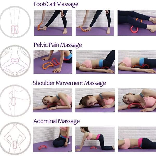 Yoga Ring for Exercise and Stretching | Pilates Fitness Ring for Back Pain Relief, Flexibility & Body Toning | Circle Ring for Yoga Poses, Calf Stretch, Muscle Training & Home Gym Workout Equipment