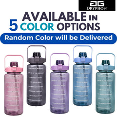 Motivational Water Bottle with Straw With Lid Sports Water Bottles 2 Liter, Unbreakable Shaker with Portable Wide Mouth,Travel Bottle, Sipper Bottle