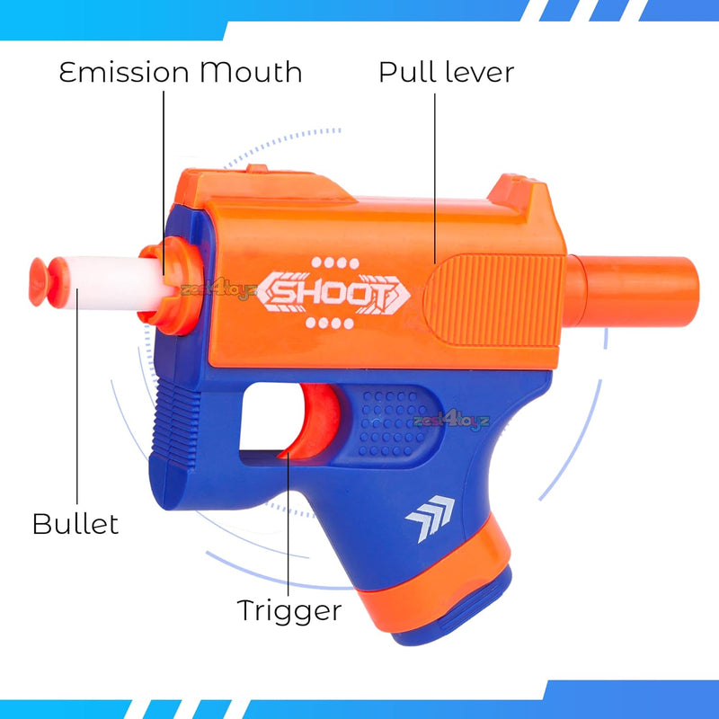 Blaster Storm Safe and Long Range Toy Gun for Kids Included 3 Bullets Toy Gun for Kids (Blue)