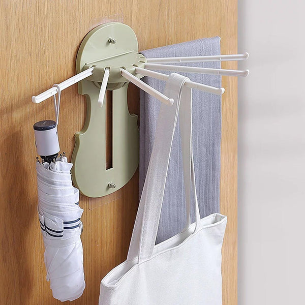 7 in 1 Wall Hanger Multifunction for Bathroom & Kitchen Wall Mounted Pull-Out Hanger Rack Without Punching Hooks Up for Home, 7 Adjustable Stick for Hanging Accessories