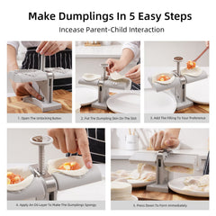 Double Head Automatic Dumpling Maker Mould Dumpling Maker Press Dumpling Wrapper Tool Dumpling Skin Maker Molds, Easy-Tool for Dumpling