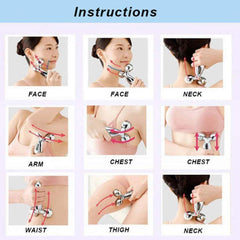 Manual 3D Massager Roller 360 Rotate Face Full Body Shape Skin Lifting Wrinkle Remover Facial Massage | Face Roller For Glowing Skin Relaxation Tool | Body Massage Tool