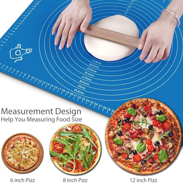 Silicon Fondant Rolling Mat or Silicone Baking Sheet Large with Measurements Stretchable for Kitchen Roti Chapati Cake Pad Cooking Dough Atta Kneading Big Size