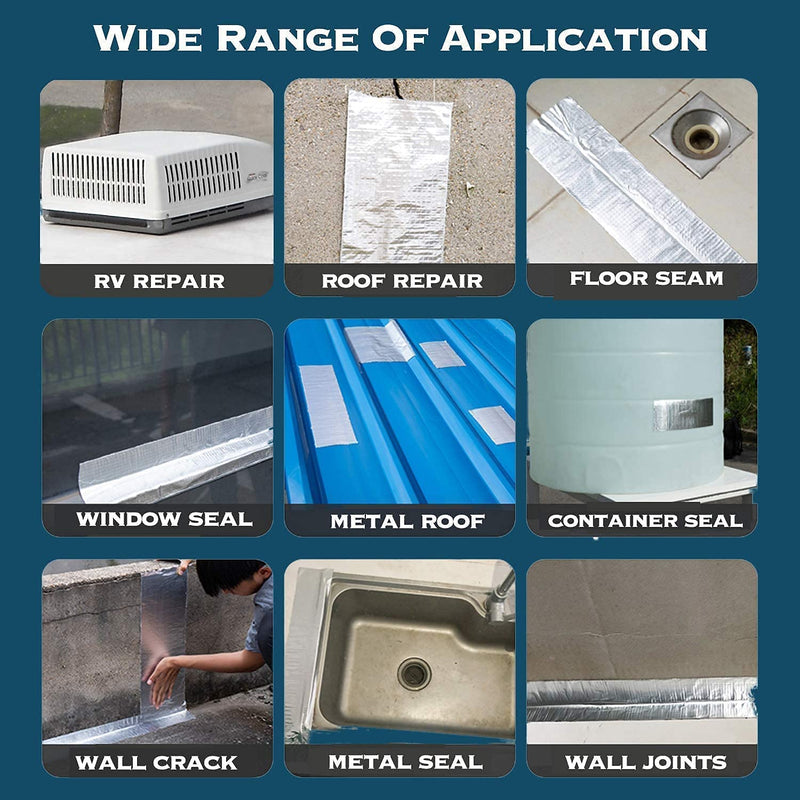 Leakage Repair Waterproof Tape for Pipe Leakage Roof Water Leakage Solution Aluminium Foil Tape