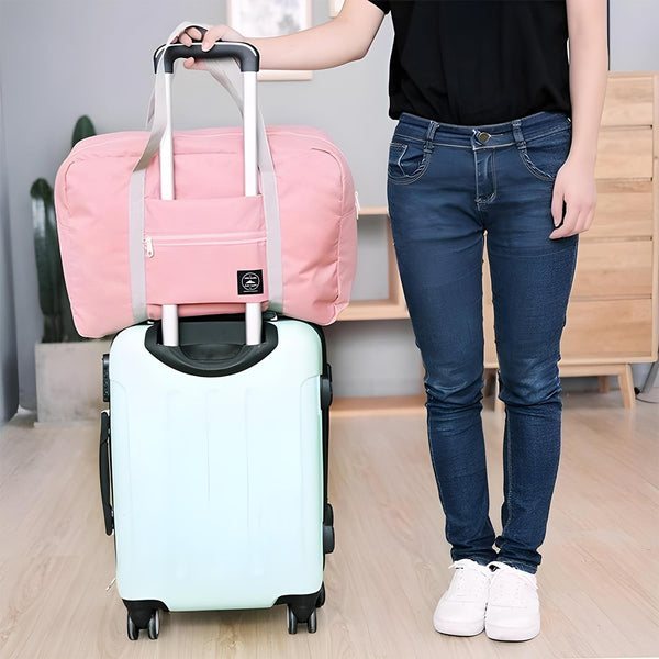 Large Capacity Foldable Waterproof Luggage Bag - Multicolor Spacious, Durable & Versatile Travel Bag for Weekend Getaways & Storage (Pack of 1)