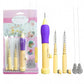 1 Set Punch Needle Set for Beginners - 3 Needle Sizes Threader, Embroidery Pen with Instructions - DIY Craft & Embroidery Tool,Sewing, Knitting, Embroidery Needle Punch (1 Set --- Purple punch needle set for embroidery)
