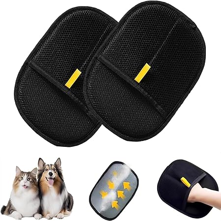 Pet Hair Removal Glove yomi pet Hair Remover Glove Washable Reusable Cat & Dog Hair Remover for Couch, Furniture, Carpet,Clothing,Car Seats