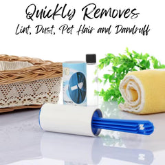 Portable Lint Remover Roller 1Pc Pet Hair, Dust, Dirt, Dandruff Removal for Clothes, Carpets, Furniture, Sofa | Reusable Lint Roller Cleaning Brush