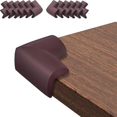 Corner Protectors Baby Proof, Furniture Corner and Edge Safety Bumpers, Soft Rubber Foam Cushion Covers, 3M Taped Corner Guards, Baby Child Proofing Pads, Table Corner Protectors, Brown 10pc