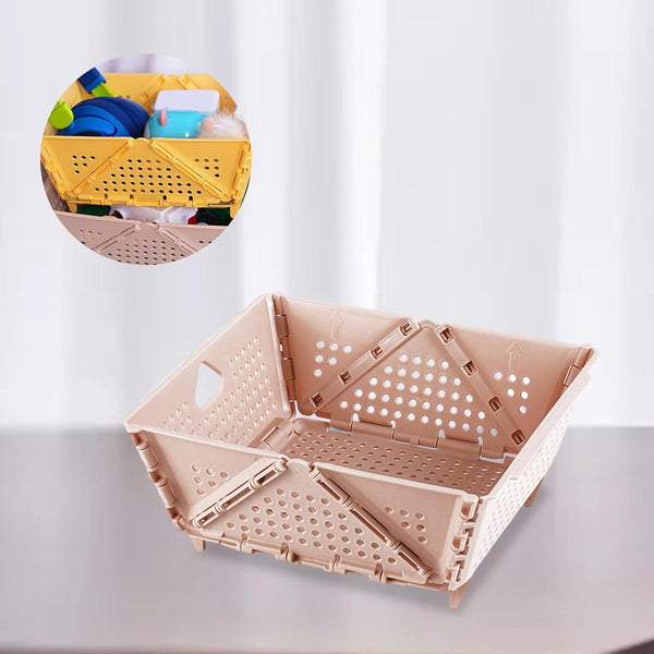 Folding Basket 23X20Cm Fruit Vegetable Holder for Kitchen Bedroom Livingroom Pink|Home & Garden|Kitchen Dining & Bar|Kitchen Storage & Organization|Racks & Holders