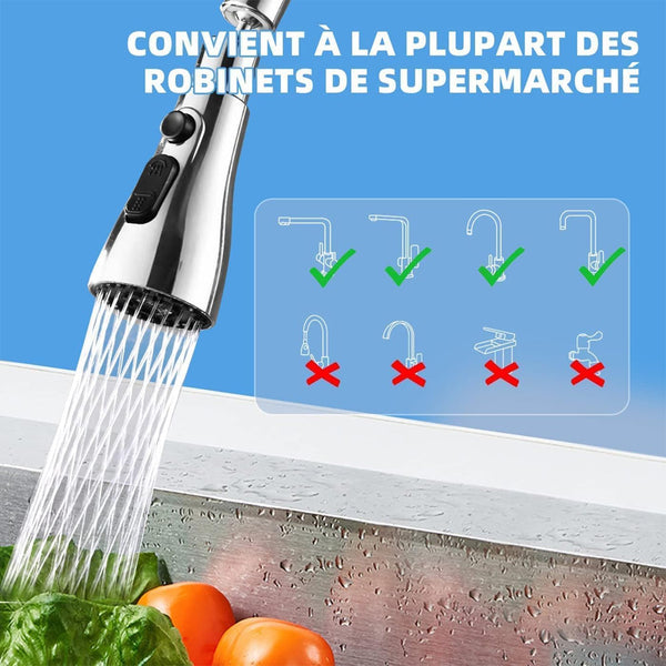 Tap Extender for Kitchen Sink – 360° Rotating Faucet Attachment, Splash-Proof, Water-Saving, Easy Installation, Universal Fit Nozzle for Washings (360° Rotating Faucet)