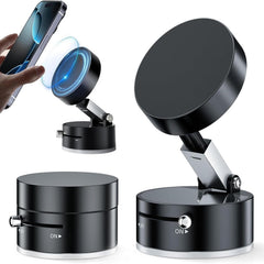 360 Vacuum Magnetic Phone Holder Hands Free, Foldable Suction Mount, Strong Grip for Mirror, Shower, Gym, Car, Kitchen and Universal Magnetic Phone Stand