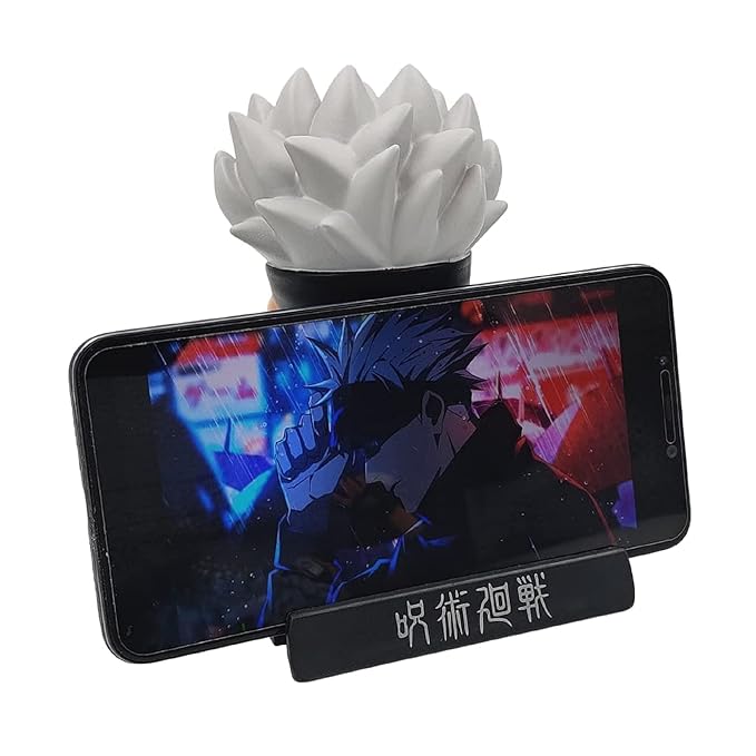 Super Hero Satoru Gojo Jujutsu Kaisen Action Figure Limited Edition Bobblehead with Mobile Holder for Car Dashboard, Office Desk & Study Table (Pack of 1)