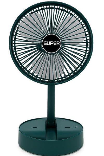 Powerful Rechargeable Table Fan with Height and 3 speed Adjustable Folding Telescopic Table Fan, Table Fans, Table Fan for Office Desk, Table Fan for Home,kitchen