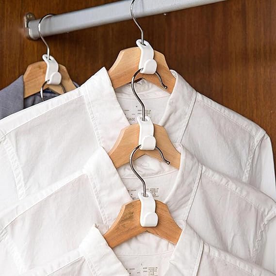 Clothes Hanger Connector Hooks, Stackable Clothes Hanger Extension Hook, ABS Cascading Hanger Hooks, Cascading Clothes Hangers for Clothes
