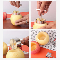 Stainless Steel Apple Corer and Fruit Core Remover Large Core Puller Hole Digger Kitchen Tool for Pear Rice Mold and Stewed Fruit Preparation