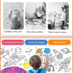 Childrens Drawing Roll Paper for Kids,Coloring Paper Roll Painting Color Filling Paper,Sticky Drawing Art Paper Crafts Coloring Books Easter Gift for Kids(Daily Necessities)