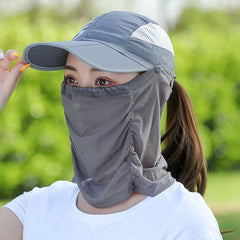 Cap With Face Mask